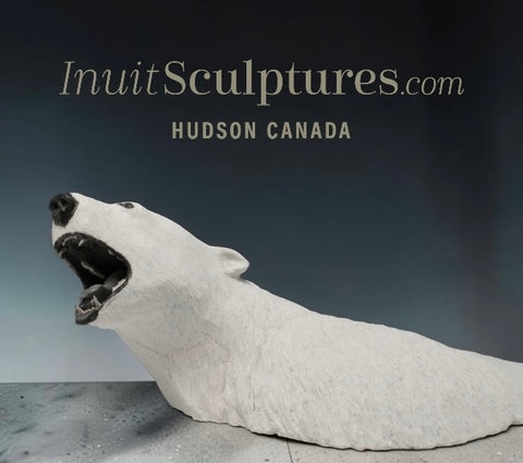 Tête d'ours polaire rare à bouche ouverte de 24 pouces par Paul Malliki *Pearly Whites*