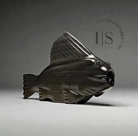 VINTAGE 12" Black Fish by Elijah Kavik *Beta*