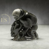 VINTAGE 18" Eskimo Boy and Seal by Johnny Inukpuk *The Hug*