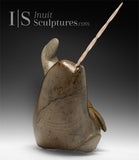 VINTAGE 21" Narwhal by Nalenik Temela *Old Wood*