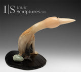 8" Muskox Horn Crane by Buddy Alikamik *Over Here!*