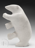 RESERVED** 14" SIGNATURE Rare White Marble Dancing Bear by Nuna Parr *Vanilla Pudding*