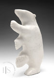 RESERVED** 14" SIGNATURE Rare White Marble Dancing Bear by Nuna Parr *Vanilla Pudding*