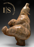 17" Dancing Bear by Pits Oshutsiaq *Heartwood*