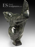 RESERVED** 14" SIGNATURE Dancing Bear by Elite Carver Nuna Parr *Corkscrew*