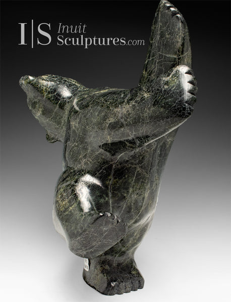 RESERVED** 14" SIGNATURE Dancing Bear by Elite Carver Nuna Parr *Corkscrew*