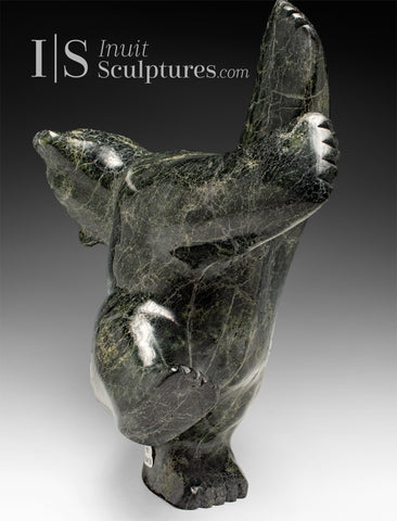 RESERVED** 14" SIGNATURE Dancing Bear by Elite Carver Nuna Parr *Corkscrew*