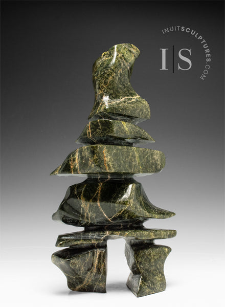 9" Inukshuk by Isaac Oqutaq *Chris The Tree*