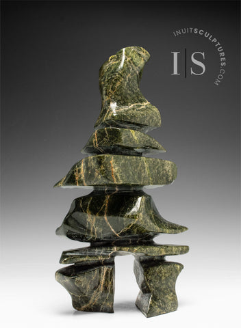 9" Inukshuk by Isaac Oqutaq *Chris The Tree*
