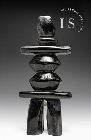 10" Inukshuk by Matiusi Kimgwatsiaq *Kimgwatsiaq No.
