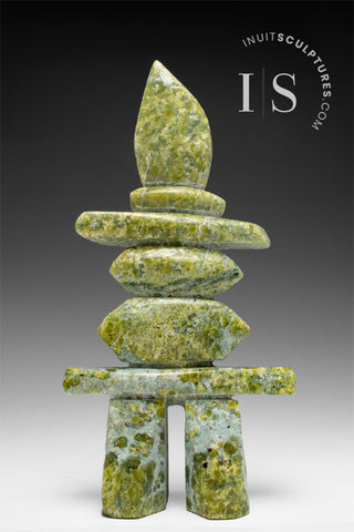 9" Inukshuk by Matiusi Kimgwatsiaq *Kimgwatsiaq No.