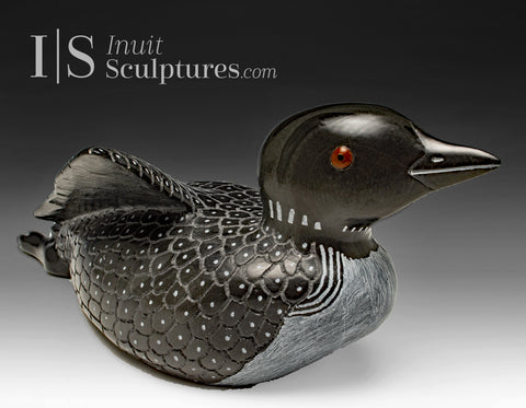 13" SIGNATURE Loon by Jimmy Iqaluq *Squatter for Life*