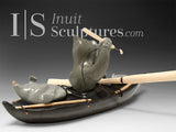 12" Inuk in his Kayak by Jimmy Iqaluq