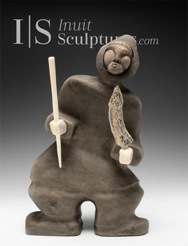 11"  Drum Dancer by Moses Kamookak Gjoa Haven
