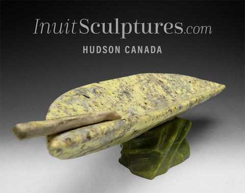 10" Working Qulliq (Seal Oil Stove) by Simeonie Killiktee *Bubble, Bubble, Toil and Trouble*