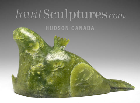 5" Basking Seal by the late Suati Qimirpik *Merlin* EXHIBITION PIECE AUG 14