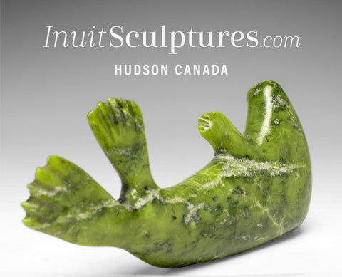 5" Relaxing Seal by the late Suati Qimirpik *Toasty* EXHIBITION PIECE AUG 14