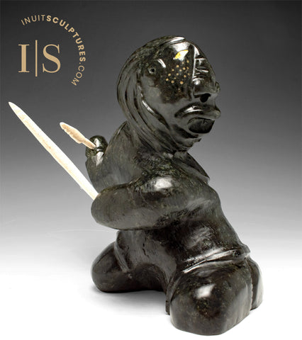 VINTAGE 10" Hunter by Wayne Puqiqnak Gjoa Haven