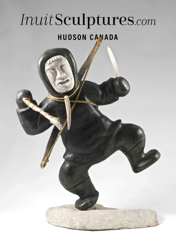 10" Inuit Hunter by Moses Kamookak Gjoa Haven *Ecstatic*