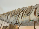 63" Masterpiece Migration Whale Bone Umiak (Boat) by world famous Bob Kussy & Goota Ashoona