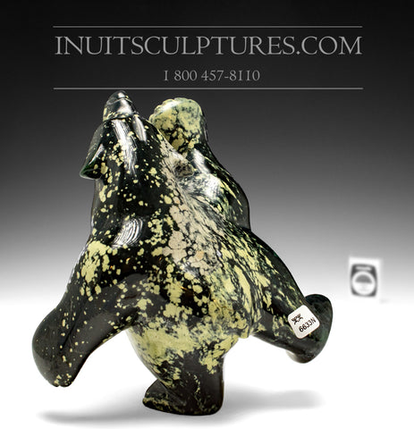 9" Speckled Dancing Bear by Ottokie Samayualie