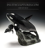 14" Mère et petit Orca (Épaulards) Baleines par Maître Derrald Taylor