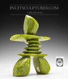 7" Electric Green Inukshuk by Adamie Lyta