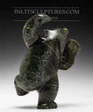 9" Turqouise Dancing Bear by Markoosie Papigatok