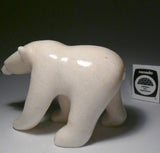 5.5" White Walking Bear by Jackie Takpanie